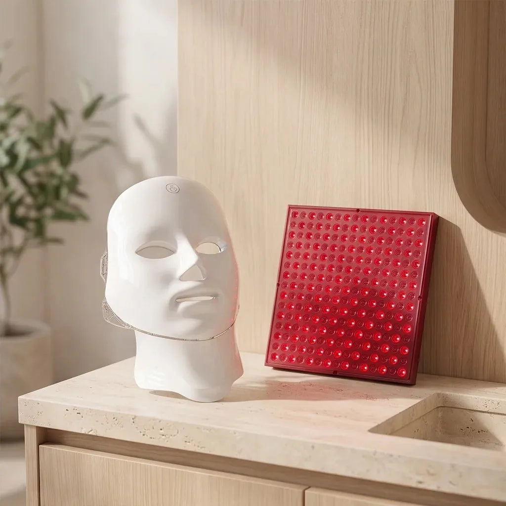 LED Red Light Therapy Mask And Panel